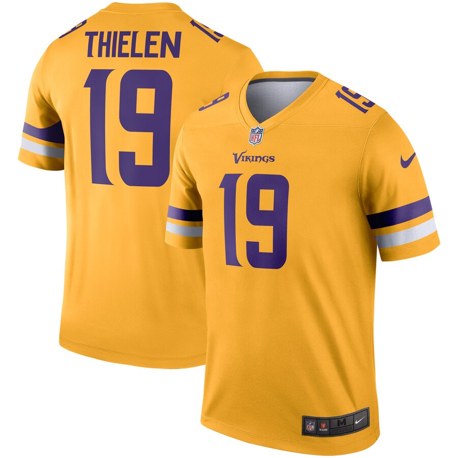 Men Minnesota Vikings #19 Thielen Yellow Limited NFL Nike Jersey->tennessee titans->NFL Jersey